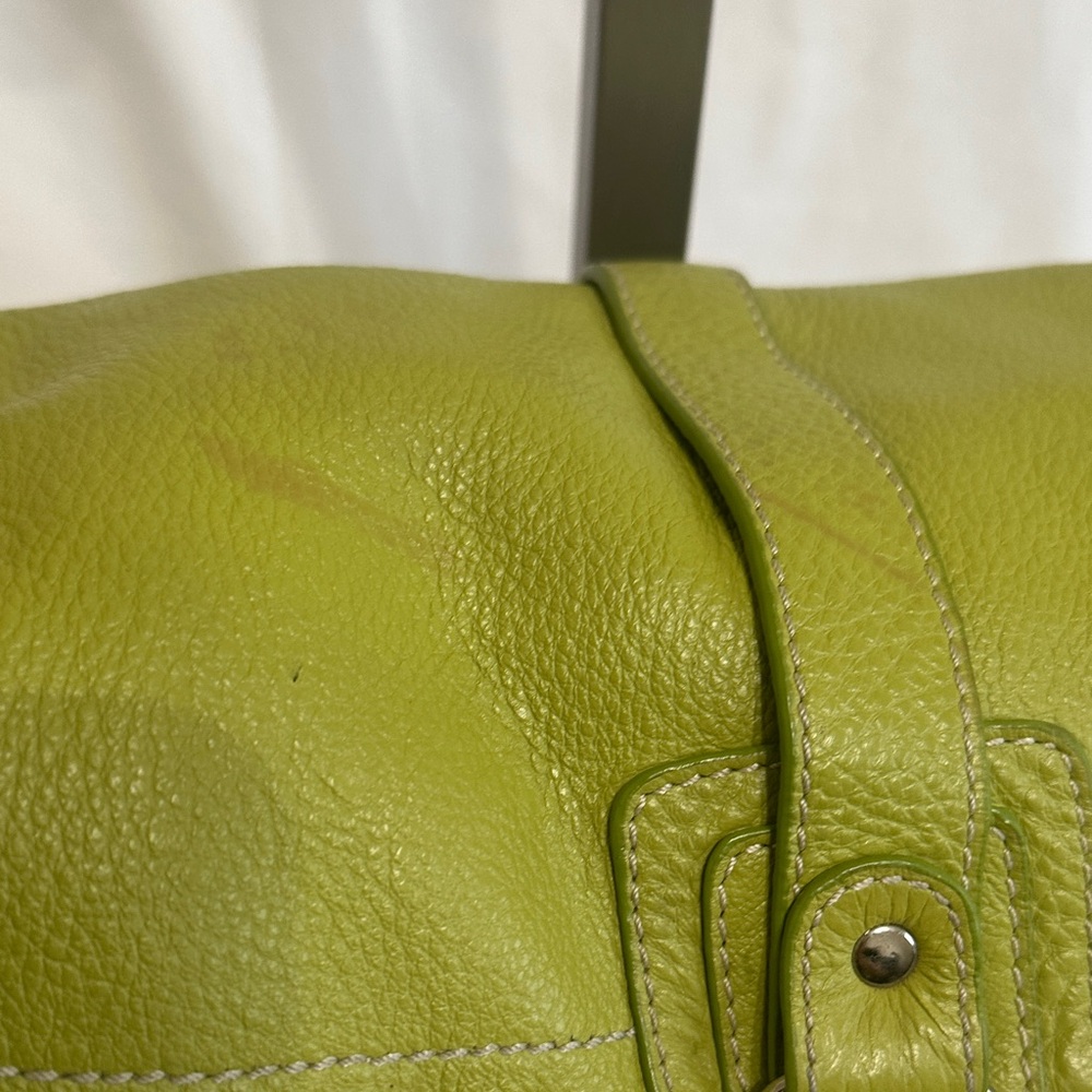 Marc Jacobs Lime Green Pebble Leather Shoulder Bag - Picture 6 of 15